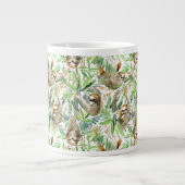 Tropische Waterverf Slotpatroon Grote Koffiekop (Voorkant)