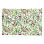 Tropische Waterverf Slotpatroon Kussensloop (Achterkant-Links)