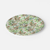 Tropische Waterverf Slotpatroon Papieren Bordje (Gekanteld)