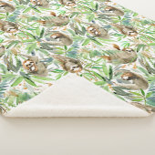 Tropische Waterverf Slotpatroon Sherpa Deken (3/4)