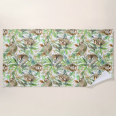 Tropische Waterverf Slotpatroon Strandlaken (Voorkant)