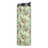 Tropische Waterverf Slotpatroon Thermosbeker (Gedraaid links)