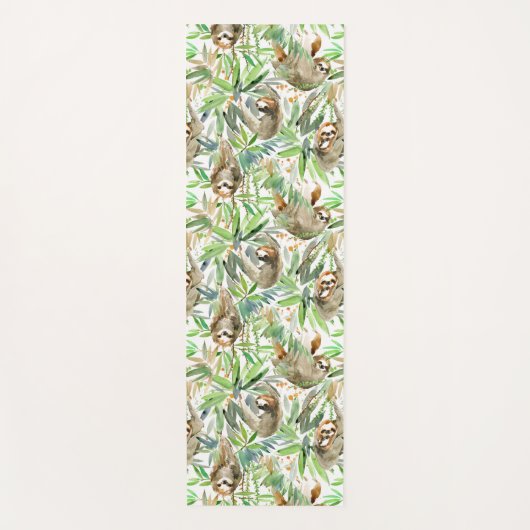 Tropische Waterverf Slotpatroon Yogamat (Voorkant)