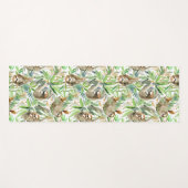 Tropische Waterverf Slotpatroon Yogamat (Voorkant (horizontaal))
