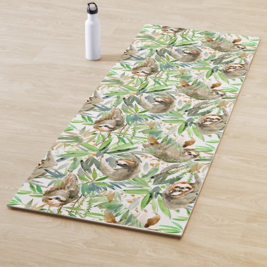 Tropische Waterverf Slotpatroon Yogamat (In situ)