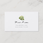 Tropische Waterverf Sparkly Visitekaartje (Achterkant)