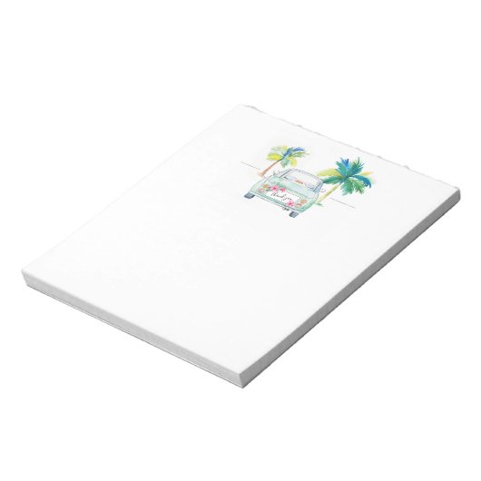Tropische Waterverf Stationery Palmbomen Auto Notitieblok (Linkerzijde)