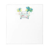 Tropische Waterverf Stationery Palmbomen Auto Notitieblok (Voorkant)