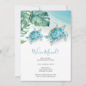 Tropische Waterverf Strand Housewarming Party Kaart (Voorkant)