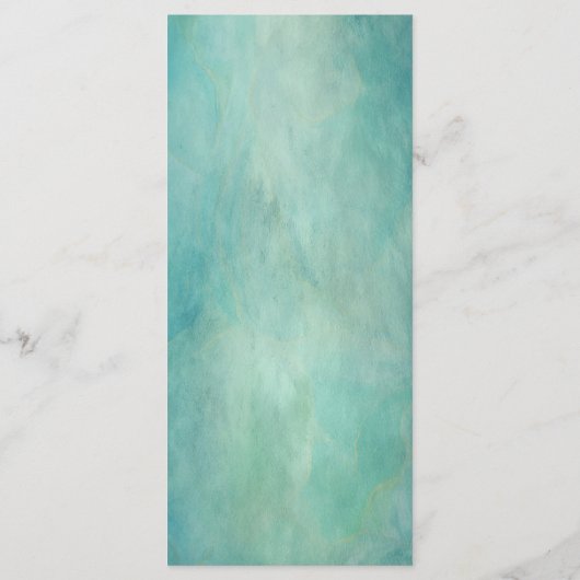 Tropische Waterverf Strand Palm Tree Bruiloft Menu (Achterkant)