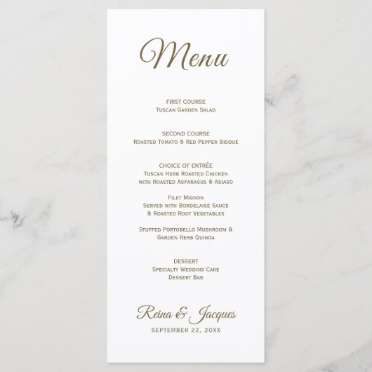 Tropische Waterverf Strand Palm Tree Bruiloft Menu (Voorkant)