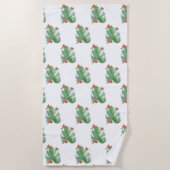 Tropische waterverf strandlaken (Voorkant)