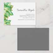 Tropische Waterverf Succulent Visitekaartje Informatiekaartje (Voorkant / Achterkant)