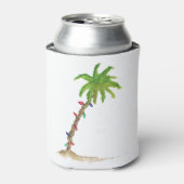 Tropische Waterverf Tropische vakantiepalm Blikjeskoeler (Blikje Voorkant)