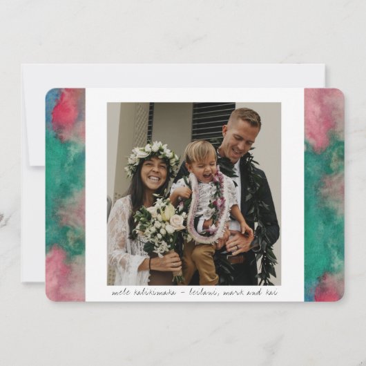 Tropische Waterverf Vakantie Groeten Kaart (Voorkant)