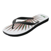 Tropische Waterverf van Cute Pink Palms Personalis Teenslippers (Schuin)