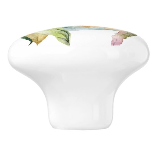 TROPISCHE WATERVERF VAN DE KLEURSTOF, NAAR KERAMISCHE KNOP (Zijkant)