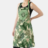 Tropische Waterverf van de olievlek laat cirkelmon Schort (Insitu)