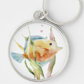 TROPISCHE WATERVERF VAN DE WITTE KLEURSTOF, SLEUTELHANGER (Voorkant)