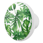 Tropische Waterverf van het Natuur blad Keramische Knop (Rechts)