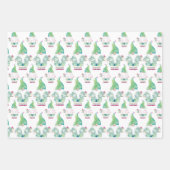 Tropische Waterverf van het patroon van de Kerstma Inpakpapier Vel (Voorkant 2)