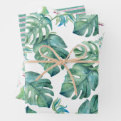 Tropische Waterverf van het patroon van de Kerstma Inpakpapier Vel (In situ)