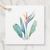 Tropische Waterverf ventilatorlabels Bedankjes Labels (Voorkant)