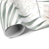 Tropische Waterverf verlaat- en blokpatroon Cadeaupapier (Rol Hoek)