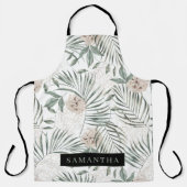 Tropische Waterverf verlaat- en blokpatroon Schort