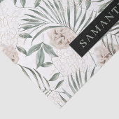 Tropische Waterverf verlaat- en blokpatroon Tissuepapier (Detail)