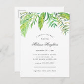 Tropische Waterverf verlaat het Vrijgezellenfeest Uitnodiging Briefkaart (Voorkant / Achterkant)