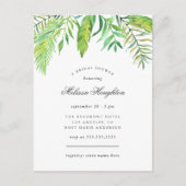 Tropische Waterverf verlaat het Vrijgezellenfeest  Uitnodiging Briefkaart (Voorkant)