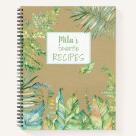 Tropische Waterverf verlaat scène Notitieboek