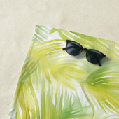 Tropische Waterverf verlaat Strandlaken (In situ)