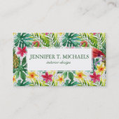 Tropische Waterverf Visitekaartje (Voorkant)