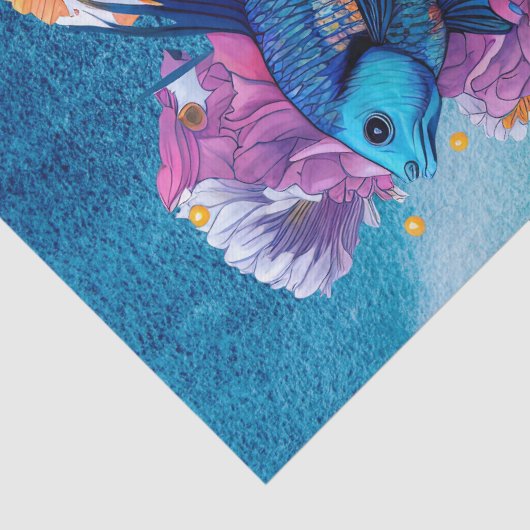 Tropische Waterverf vismeel, vers water Tissuepapier (Detail)