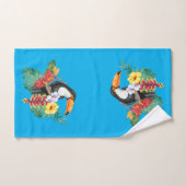 Tropische Waterverf vogels en bloemen Bad Handdoek (Handdoek)