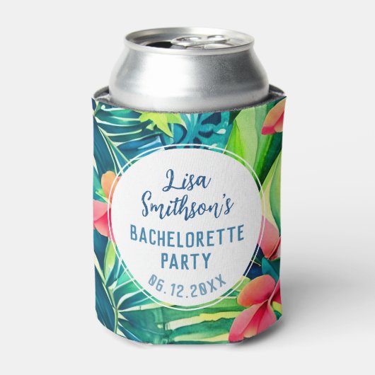 Tropische Waterverf voor olievlekken Aangepaste ba Blikjeskoeler (Blikje Voorkant)