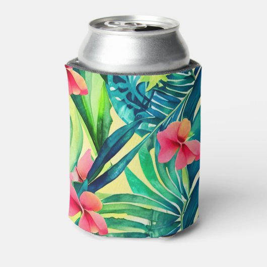 Tropische Waterverf voor olievlekken Aangepaste ba Blikjeskoeler (Blikje Achterkant)