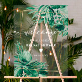 Tropische waterverf vrijgezellenfeest welkom acryl bord