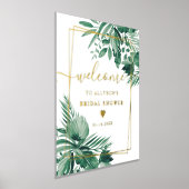 Tropische waterverf vrijgezellenfeest welkom folie afdrukken (Laagn)