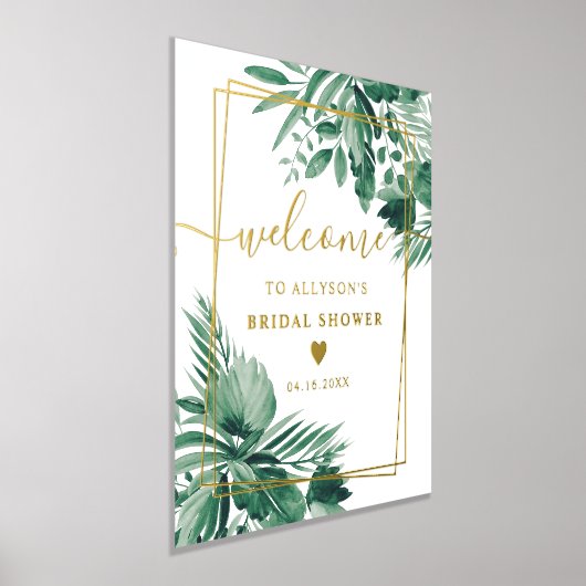 Tropische waterverf vrijgezellenfeest welkom folie afdrukken (Laagn)