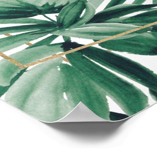 Tropische waterverf vrijgezellenfeest welkom poster (Hoek)