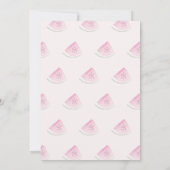 Tropische Waterverf watermeloen bruiloft roze Kaart (Achterkant)
