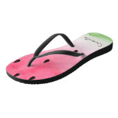 Tropische Waterverf Watermeloen Slice Gepersonalis Teenslippers (Schuin)