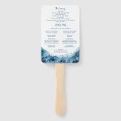 Tropische Waterverf-weddenschap-programma Hand Fan Handwaaier (Achterkant)