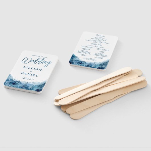 Tropische Waterverf-weddenschap-programma Hand Fan Handwaaier (Niet-gemonteerd)