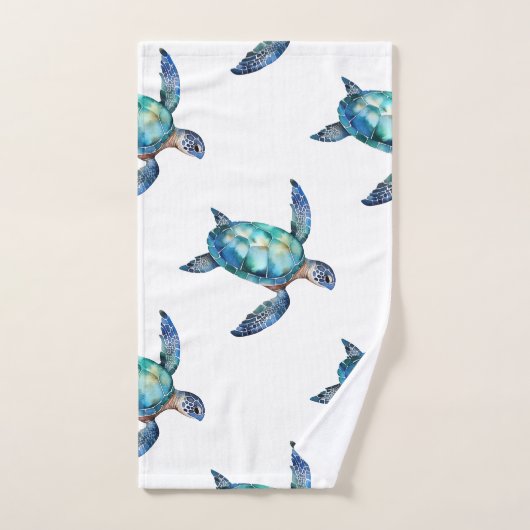Tropische Waterverf Zee Turtles Badkamer Bad Handdoek (Handdoek)