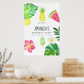 Tropische Waterverf zomerdag Poster (Keuken)