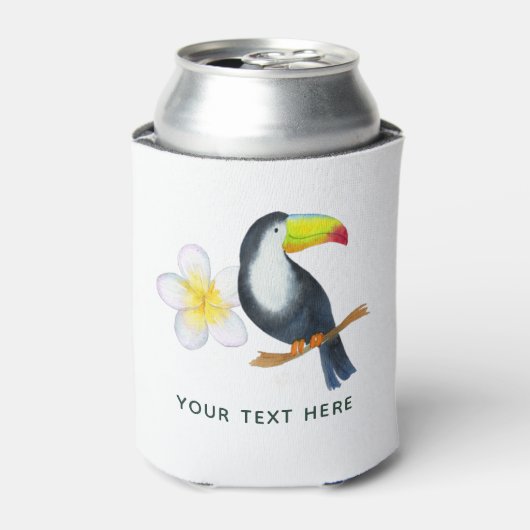 Tropische Waterverf — zomertijd Blikjeskoeler (Blikje Voorkant)